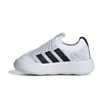 Imagem de adidas Baby-Boys Bubblecomfortable, Branco/Preto/Branco, 10 Wide Toddler