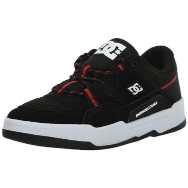 Imagem de DC Tênis de skate masculino Construct, Preto/Coral Quente, 9