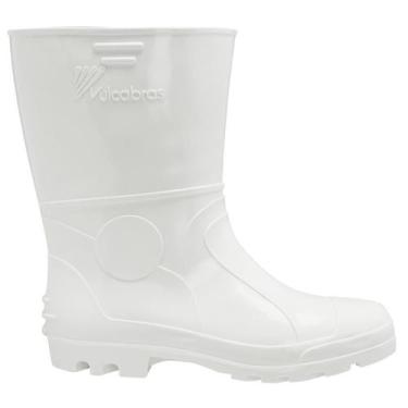 Imagem de Bota de Borracha Impermeável PVC Cano Curto Branco BPCC12 - Vulcabras,