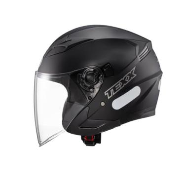 Imagem de Kit Capacete Aberto Texx Ugello Preto Com Luvas Liberty Meio Dedo Marrom 2Xl Segurança E Conforto Para Motociclistas