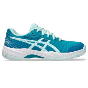 Imagem de ASICS Tênis escolar infantil GEL-GAME 9 Grau, 3, azul-petróleo/branco