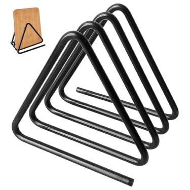 Imagem de Suporte de tábua de corte de cozinha de metal, organizador de economia de espaço para bancadas e armários, suporte de tampa resistente à ferrugem, solução de armazenamento multiuso de utensílios de