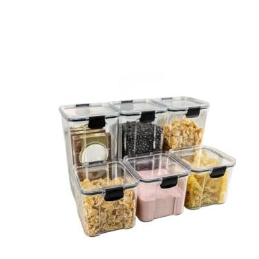Imagem de Crie Seu Kit de Potes Hermético para Mantimentos e Organizador de Cozinha Dispensa Armário(KIT 31-6 Potes)