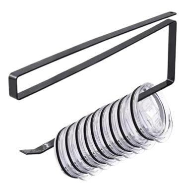 Imagem de Organização de armazenamento de cozinha, tampa organizadora de copo dentro do armário, suporte de toalha de papel sob o armário, suporte de toalha de papel sob o armário