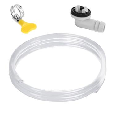 Imagem de Mangueira de drenagem de ar condicionado de 9,5 cm, mangueira de drenagem CA portátil de 9,5 cm com mangueiras, conector e braçadeira, substituição universal de mangueiras à prova de vazamento para