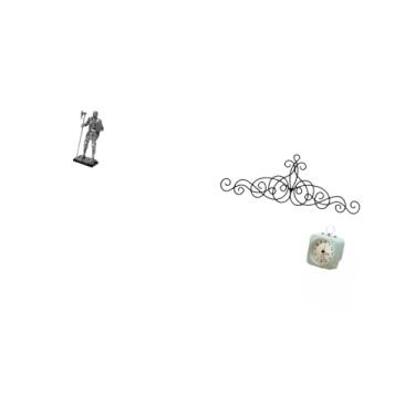 Imagem de Fenteer Estatueta de Mesa, Ornamento E Pergaminho, Decoração de Parede de Metal, Placa para Entrada, Lareira, Quarto, Pátio, área Interna E Externa,