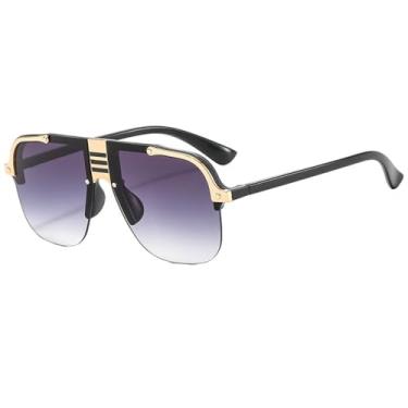 Imagem de Óculos de Sol UV400 - Armação Metálica Sem Aro com Degradê de Cores para Homens e Mulheres, Ideais para Esportes ao Ar Livre, Corrida e Ciclismo, 03