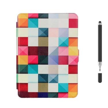 Imagem de Akacy Capa com padrão pintado para Kindle paperwhite de 6,8 polegadas 11 geração (2021, modelos M2L3EK). Capa traseira de borracha TPU de silicone flexível fina, fina, flexível, cantos de borda