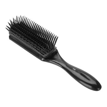 Imagem de Escova de cabelo masculina profissional, pente de pomada preta para pentear, pente de dentes finos antiestático para costas lisas, corte inferior e aparência clássica