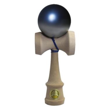 Imagem de 山形工房(Yamagata Koubou) Japan Kendama Association Certified Competition Kendama Odori Premium Series Premium Azul e Prata