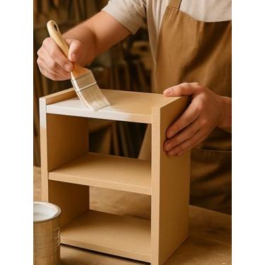 Imagem de Mesinha Mesa Cabeceira Apoio Moderna Quarto Home Simples (Natural Cru)