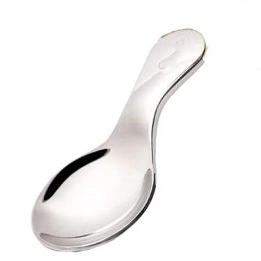 Imagem de Colheres de sopa Colher pequena de alça curta criativa, colher pequena de aço inoxidável 304 para arroz, talheres portáteis para viagem, colher fofa para crianças