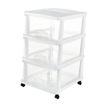 Imagem de KiBcsLic Organizador de carrinho de armazenamento de gavetas, carrinho utilitário com rodas, móvel moderno multiuso para quarto, escritório, cabeceira