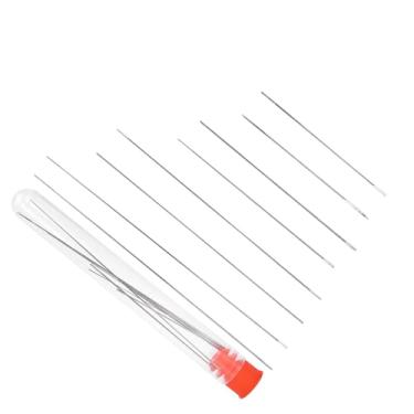 Imagem de Luqeeg Conjunto de Agulhas de Contas de Sementes Duráveis, Ferramentas de Bordado de Costura Fina para Fabricação de Joias, 8 Unidades de Agulhas de Contas de Aço para Abertura Intermediária de para Artesãos DIY