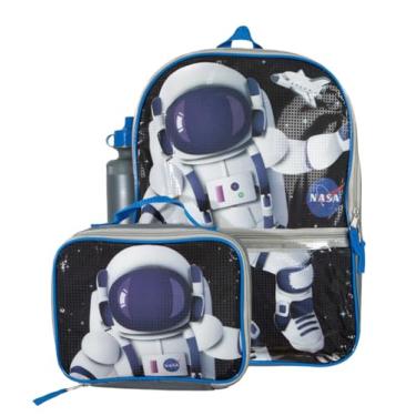 Imagem de Bioworld Nasa Mochila Lancheira Acessórios Escolares 3 Peças Mega Space Set