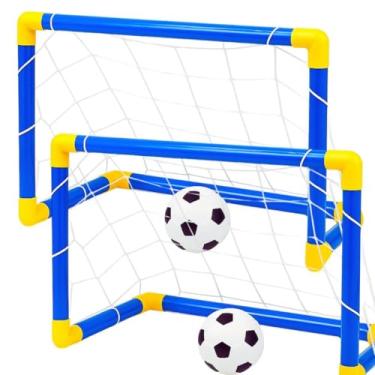 Imagem de Kit Futebol Golzinho Mini Trave 45cm Rede Bola Bomba de Encher(2)