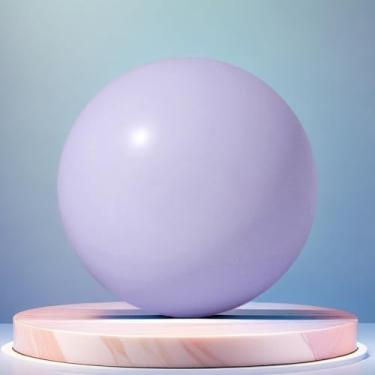 Imagem de 1 bola pequena de Pilates de 23 cm, pequena bola de exercício, mini bolas de ioga para academia, ioga, treinamento básico, fitness, treino, estabilidade, melhora o equilíbrio (roxo)