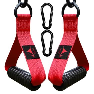 Imagem de Vigoog Pegas de exercícios de ginástica resistentes para máquina de cabos, faixa de resistência, sistema de polia, equipamento de treino de fitness, com aderência de borracha elástica