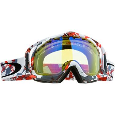 Imagem de Oakley Óculos unissex para pés de cabra para adultos (vermelho, branco estilhaçado, amarelo hi)