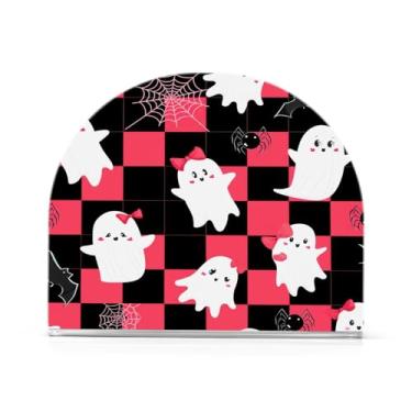 Imagem de Wassud Fantasmas fofos com arcos porta-guardanapos de acrílico, dispensador de guardanapos de papel moderno em forma de U para mesa, cozinha, sala de jantar, bancada 1 peça (comporta 50-60 guardanapos