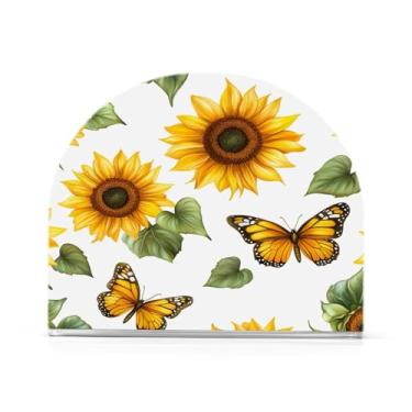 Imagem de Lindo porta-guardanapos de girassóis para mesas - Porta-guardanapos para cozinha, porta-guardanapos de mesa, porta-guardanapos de coquetel, porta-guardanapos de papel105