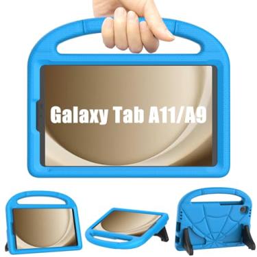 Imagem de Capa infantil para Samsung Galaxy Tab A7 Lite 2021, DJ&RPPQ capa fofa à prova de choque com suporte para Galaxy Tab A7 Lite (SM-T220/T225/T227) - azul
