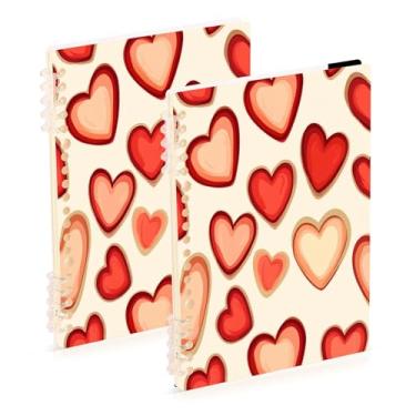 Imagem de Burbuja Cadernos com nome, papel pautado universitário A5 com 60 folhas, fichário para escritório, 2 unidades