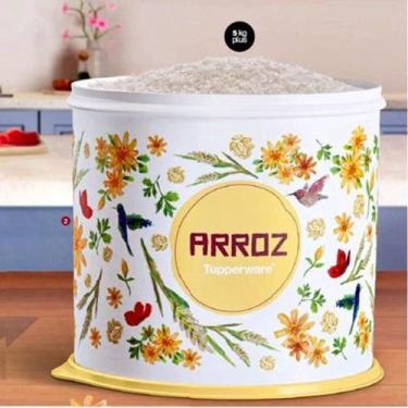 Imagem de Tupperware Caixa Arroz Floral 5kg Plus