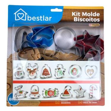 Imagem de Conjunto Molde para Biscoito Natalino 12 Peças - Central