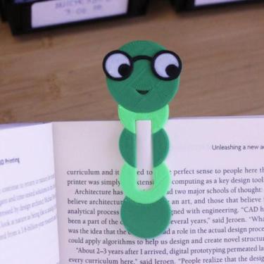 Imagem de Marcador Pagina Livro Caderno MINHOCA FOFA BOOKMARK Criativo Leitura D
