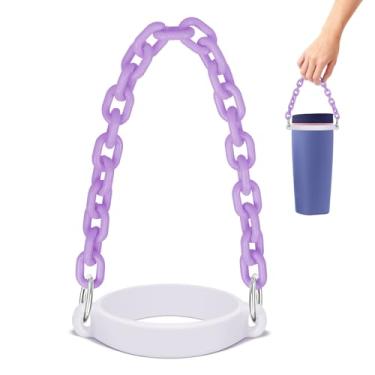 Imagem de BKBY Alça de alça de garrafa de água compatível com Owala Smoothsip Slider Caneca de café e garrafa de água Owala Freesip 680 g 947 g 1,134 g, suporte de acrílico forte seguro para corrida, corrida