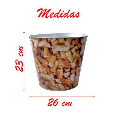 Imagem de Balde De Gelo Para Vinhos Em Metal Galvanizado 7,6 Litros