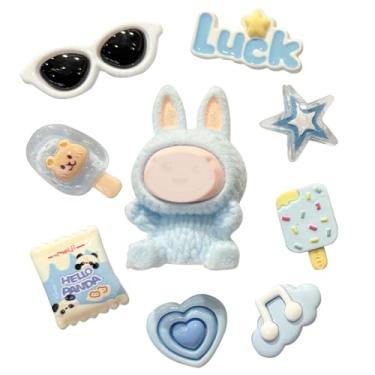 Imagem de Berloques de sapato para crocs labubu sandálias decorativas, pingentes de acessórios de PVC para meninos e meninas mulheres, Azul, 1-1.5in/1.4-2.4in