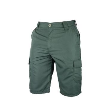Imagem de Bermuda Cargo Poly Adventure - Camuflado e Liso - Safo Militar, Verde,