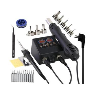 Imagem de Ferro De Solda SMD 2 Em 1 Com Pistola De Ar Quente, Kit De Ferramentas