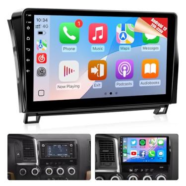 Imagem de Naifay Rádio automotivo Android 12 para Toyota Tundra 2007-2013, tela sensível ao toque IPS de 10,1 polegadas para estéreo Tundra com Carplay Android Auto/Bluetooth/Wi-Fi/FM/GPS/SWC/Canbus (serve para