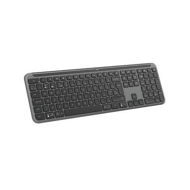 Imagem de Teclado sem fio Logitech Signature Slim K950, Conexão Bluetooth ou Receptor USB Incluso e Layout US - Grafite