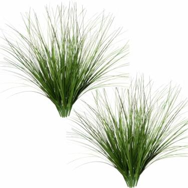 Imagem de Arbustos de grama artificial, plástico falso, grama de trigo, vegetação sintética, caules altos, folhas, plantas para decoração interna e externa, casa, jardim, varanda, cozinha, escritório, casamento