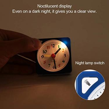 Imagem de GLOGLOW Despertador/relógio/relógio de Parede/rádio Com Função Snooze, Luz LED, Bateria de Quartzo Operada, Design Portátil Compacto para Casa e Escritório, Mini Alarme de Viagem de 2,17 X 0,98 X