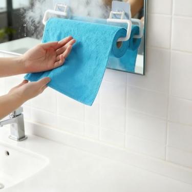 Imagem de 1 Panos de limpeza de cozinha descartáveis, 20 folhas por rolo, design removível - Super absorvente, seco e molhado, uso duplo para lavar louça, bancadas e pias, azul