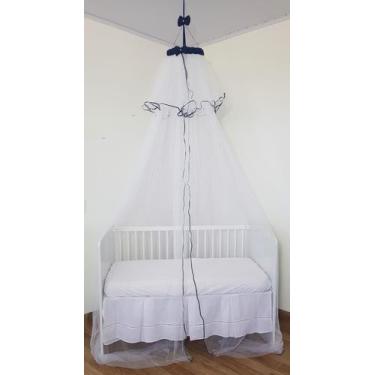 Imagem de Mosquiteiro De Teto Tenda Cortinado Para Berço Tulle Azul Marinho - PO