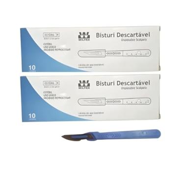 Imagem de Kit Com 20 Unidades De Laminas De Bisturi Wiltex Número - 20