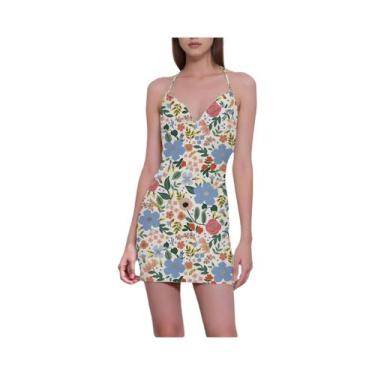 Imagem de Vestido Curto Floral Feminino Com Decote Halter Para O Verão, Sexy, Re