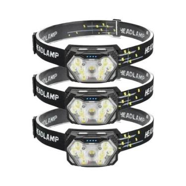 Imagem de Lanterna De Cabeça LED Recarregável Com Sensor USB Potente Com Bateria