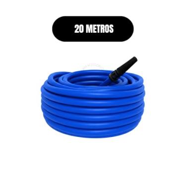 Imagem de Mangueira de Jardim Lisa Reforçada | PVC Flexível Antidobra | Com Esguicho(20 METROS)