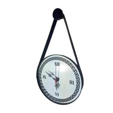 Imagem de Relógio de Parede Adnet de Espelho Números Romanos 25x25cm com Alça ma