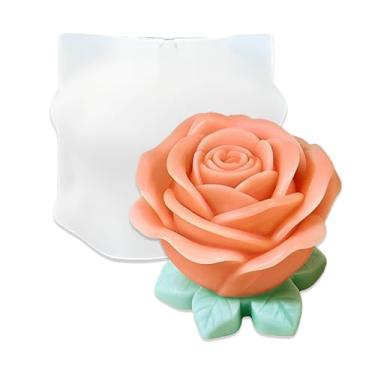 Imagem de Tone Fun Moldes de silicone 3D em forma de rosa para fazer velas, resina, velas de aromaterapia, sabonete de cera artesanal, decoração de casa, artesanato