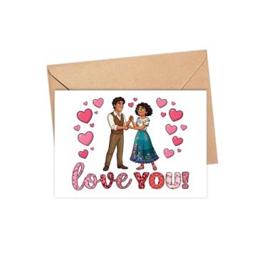 Imagem de ZhangDuy Cartão de casal amor família mágica - cartão romântico de dia dos namorados - presente com tema de coração doce para namorada, namorado, esposa, marido - lembrança de aniversário de casamento