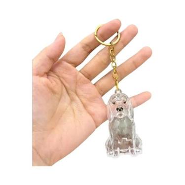 Imagem de Chaveiro De Armazenamento De Pelos De Cão Fofo, Bolsa Transparente Par