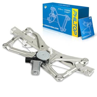 Imagem de PHILTOP Regulador de vidro elétrico dianteiro esquerdo do lado do motorista 748-476 com motor compatível com Honda Civic 2006-2011